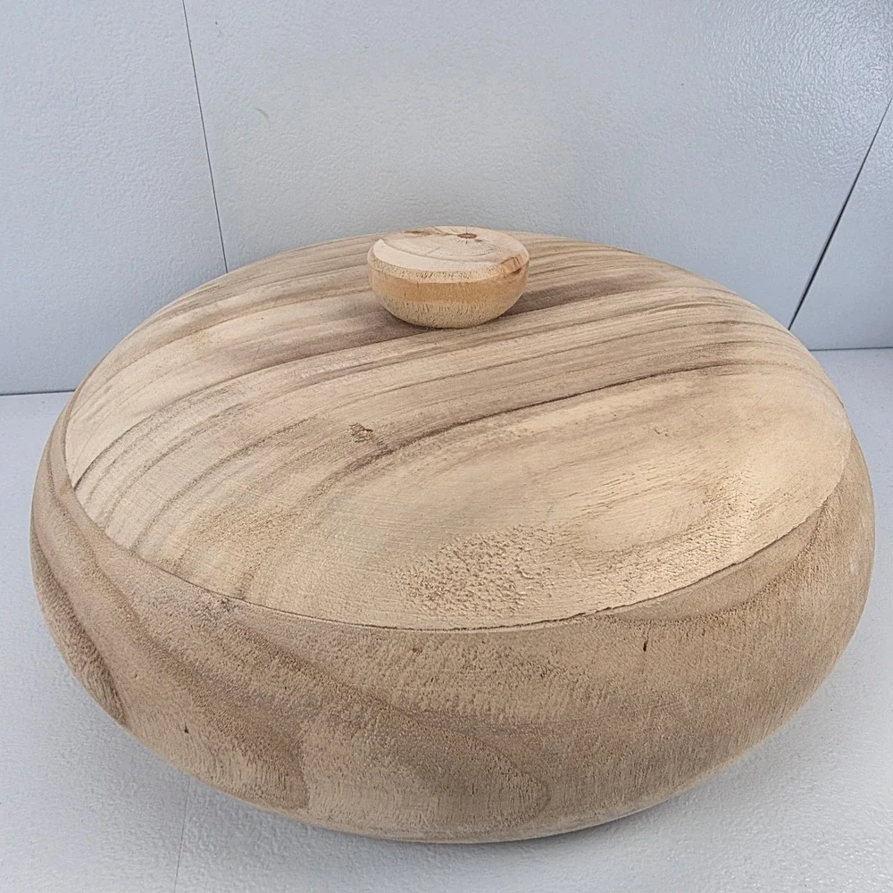 Creative Co Op Wood Grain‎ Round Tortilla Warmer